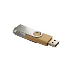 ON Unitate flash USB rotativă Bamboo de 4 GB/Metal - Img 4