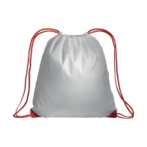 ON White 210T polyester backpack with drawstring closure, reinforced corners - Img 4
