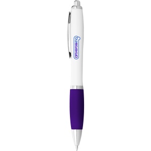 PF™ Nash ballpoint pen with white barrel and coloured grip (black ink) - Img 30