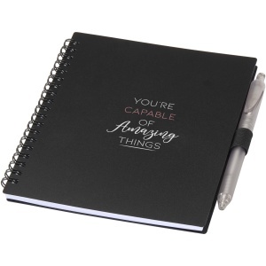 PF™ Niove set carnet copertă moale din plastic reciclat și pix (cerneală albastră) - Img 8