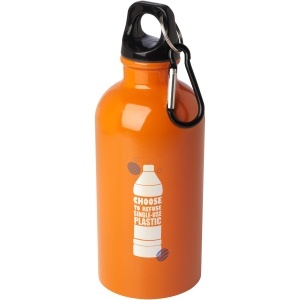 PF™ Oregon sticlă de apă 400 ml din oțel inoxidabil simplu perete certificat RCS cu carabină - Img 16