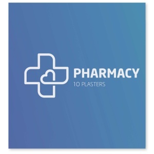 PF 6-pieces blister plasters with full colour printed paper envelope