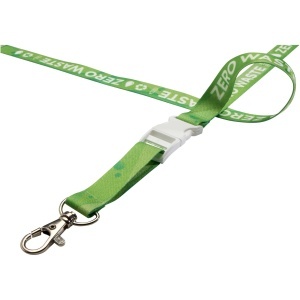 PF Balta recycled PET lanyard with safety breakaway and buckle