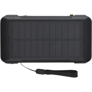 PF Baterie externă Soldy cu dinam solar din plastic reciclat RCS, 10.000 mAh