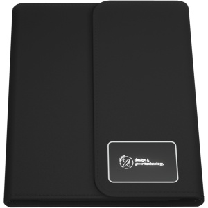 PF Caiet SCX.design O18 A5 cu baterie externă wireless de 5W, 4000 mAh și logo luminos