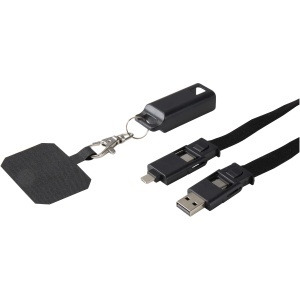 PF Baterie externă pentru tabletă Acrux 10.000 mAh 35W cu cablu Type-C încorporat - fabricată din plastic reciclat