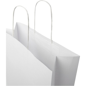 PF Pungă de hârtie kraft 120 g/m2 cu mânere răsucite - 31 x 12 x 31 cm