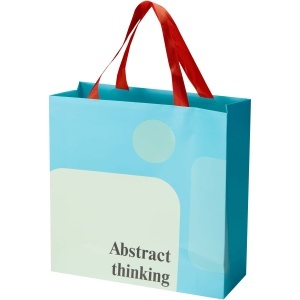 PF Smartfold 230 g/m2 paper bag with ribbon handles and matt lamination - 31 x 12 x 31 cm - Img 2