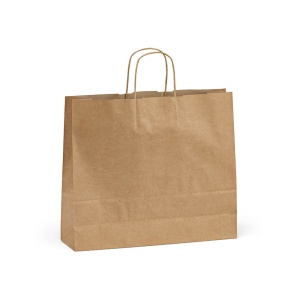Pungă Vesuvio XL maro, din material kraft reciclat FSC®. 115 g/m². Fabricată în Portugalia. - Img 1