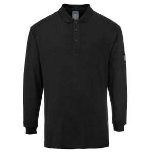 PW FR Modaflame Anti-Static Hi-Vis , tricou polo cu maneca lunga