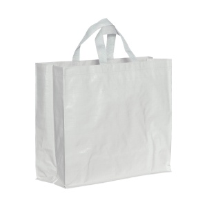 Recycled laminated 120 g/m2 PP shopping bag with gusset and short  handles - Img 17