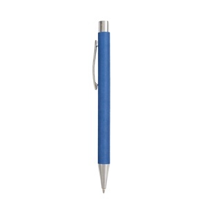Recycled paper snap pen, chrome-plated details and metal clip - Img 8