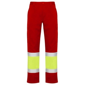 RO PANTALONI DE VARĂ CU VIZIBILITATE RIDICATĂ NAOS - 80% poliester / 20% bumbac, serj de 200 g/m². - Img 1