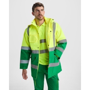 RO PARKA CU VIZIBILITATE RIDICATĂ MERAK - Material: 100% poliester 300d laminatcăptușeală: 100% poliesterumplutură: 100% poliester395g/m² - Img 7