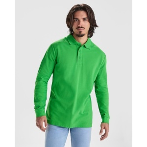 RO TRICOU POLO CU MÂNECI LUNGI ESTRELLA - 100% bumbac, punct pique, 220 g/m².Culoarea gri melanj 58: 85% bumbac / 15% vâscoză. - Img 17