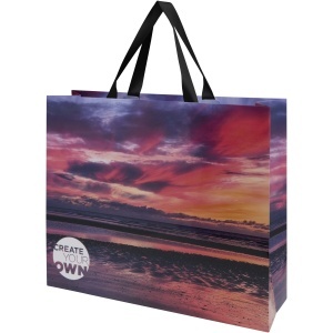 Smartfold 230 g/m2 paper bag with ribbon handles and gloss lamination - 42 x 12 x 35 cm - Img 4