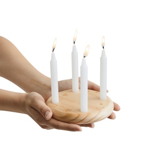 TOP™ Coroană mică de Advent din lemn