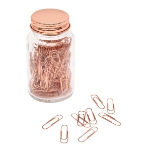 TOP COPPER CLIP - paper clips in a jar