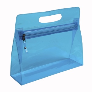 Transparent PVC cosmetic bag with zip and handle - Img 3