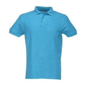 Tricou polo cu mânecă scurtă din bumbac piqué 100% (180 g/m2) și guler cu doi nasturi - Img 1