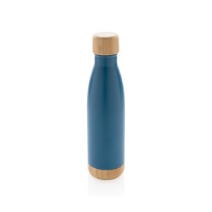 Vacuum stainless steel bottle with bamboo lid and bottom - Img 5