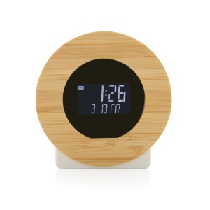 XD™ Utah RCS rplastic and bamboo LCD desk clock