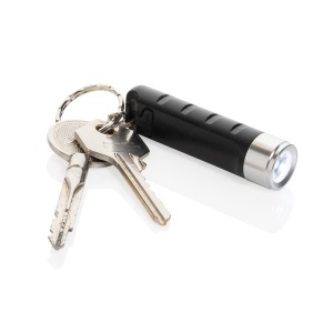 XD™ Globix RCS recycled plastic USB rechargeable keychain torch