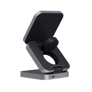 XD™ Terra RCS recycled aluminum foldable 3 in 1 15W charger