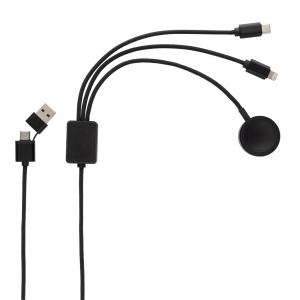 XD™ Terra RCS rPET 6in1 charging cable with watch charger