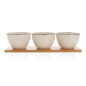 XD™ Ukiyo 3pc serving bowl set with bamboo tray