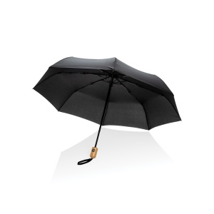 XD™ 21" Impact AWARE™ RPET 190T bamboo auto open/close umbrella