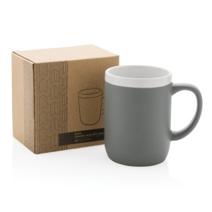 XD Ceramic mug with white rim 300ml - Img 7