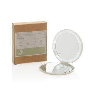 XD Lumora RCS recycled plastic LED re-chargeable make-up mirror - Img 4