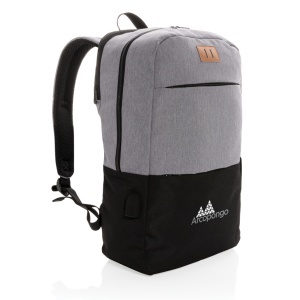 XD Rucsac modern pentru laptop de 15,6" cu USB și RFID, fără PVC