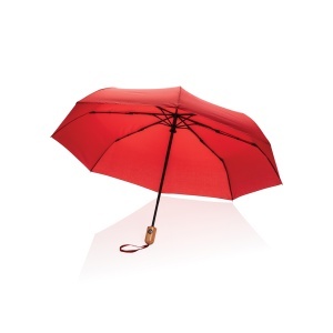 XD Umbrelă Impact AWARE RPET 190T din bambus, 21" cu deschidere/închidere automată - Img 1