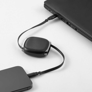 Yalow Cable rPVC. Retractable USB-C to USB-C. 60W Fast Charge - Img 2