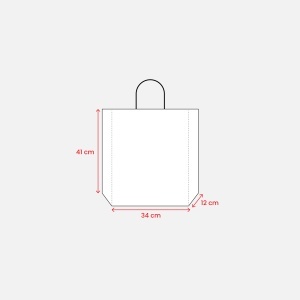 157 g/m2 matte laminated paper shopping bag with gusset and bottom reinforcement - Img 2