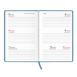 Agenda săptămânală de buzunar 2027. Copertă rigidă din cart laminat mat - Img 3