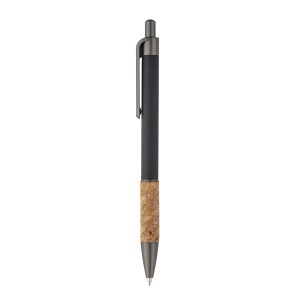 Aluminum pen with cork handle, burnished clip, top and tip - Img 14