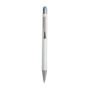 Aluminum push button ball pen with colored touch screen and laser engraved logo - Img 1