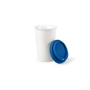 AO Cana de călătorie Tagus din ceramică 330 ml. Perete dublu cu capac colorat