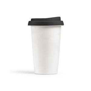 AO Cana de călătorie Tagus din ceramică 330 ml. Perete dublu cu capac colorat