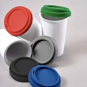 AO Cana de călătorie Tagus din ceramică 330 ml. Perete dublu cu capac colorat - Img 22