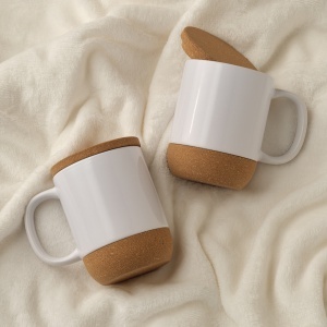 AO Ebro Mug Ceramic, Cork lid and base 380ml. Sublimation
