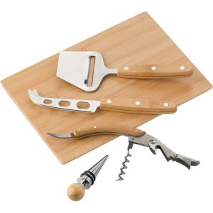 AX™ Bamboo cheese and wine set, 4 pcs - Img 2