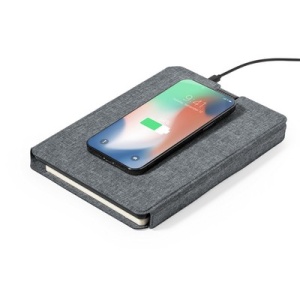 AX™ Caiet multifuncțional RPET A5, încărcător wireless magnetic 10W, power bank 5000 mAh - Img 3