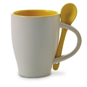 AX™ cană ceramică 300 ml cu linguriță - Img 14