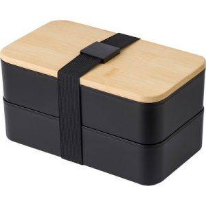 AX™ Cutii pentru prânz 2 în 1, 2x400 ml, capac din bambus, tacâmuri - Img 2
