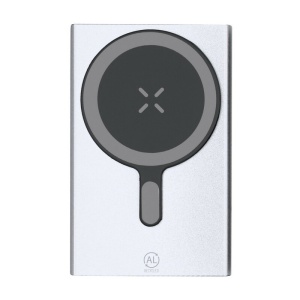AX™ Power bank din aluminiu reciclat magnetic wireless 5000 mAh, încărcător wireless 15W