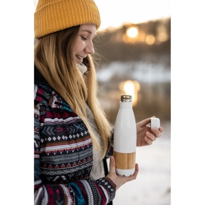 AX™ Sticlă termo 500 ml cu detaliu din bambus | Blake - Img 5